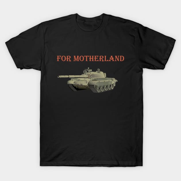 For Motherland T-62M Soviet Russian Tank T-Shirt by NorseTech